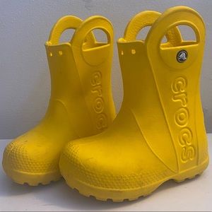 Yellow Croc Rainboots Size7